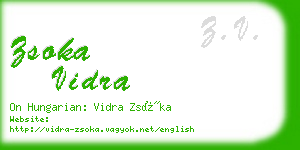 zsoka vidra business card